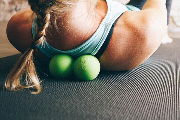 RAD roller massage balls for self massage of the spine