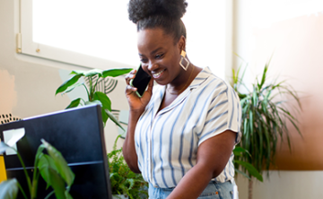 Professional on the phone.