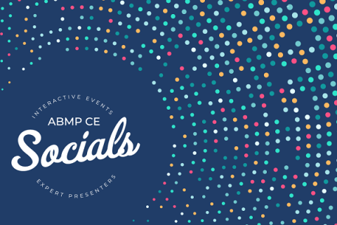 Graphic displaying ABMP CE Socials